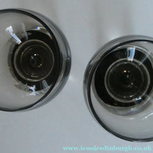 Load image into Gallery viewer, PAIR of Caithness CANISBAY LARGE Peat Coloured Wine Glasses. Space Age Shape. 5 1/4 inches in height
