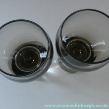 Load image into Gallery viewer, PAIR of Caithness CANISBAY LARGE Peat Coloured Wine Glasses. Space Age Shape. 5 1/4 inches in height
