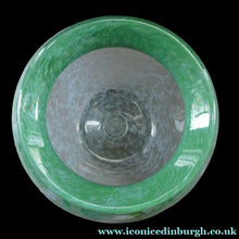 Load image into Gallery viewer, SCOTTISH GLASS. 1940s 1950s Clear Blue and Green Vasart Vase SIGNED
