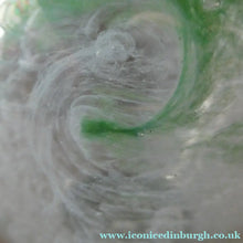 Load image into Gallery viewer, SCOTTISH GLASS. 1940s 1950s Clear Blue and Green Vasart Vase SIGNED
