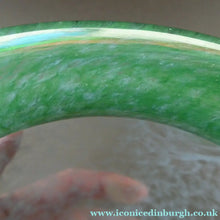 Load image into Gallery viewer, SCOTTISH GLASS. 1940s 1950s Clear Blue and Green Vasart Vase SIGNED

