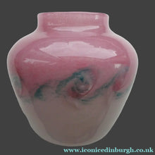 Load image into Gallery viewer, SCOTTISH GLASS Pale Grey and Pink VASART Vase. Etched signature to base; Vintage 1950s
