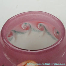 Load image into Gallery viewer, SCOTTISH GLASS Pale Grey and Pink VASART Vase. Etched signature to base; Vintage 1950s
