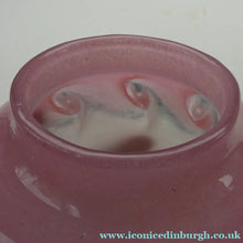 Load image into Gallery viewer, SCOTTISH GLASS Pale Grey and Pink VASART Vase. Etched signature to base; Vintage 1950s
