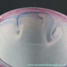 Load image into Gallery viewer, SCOTTISH GLASS. Pale Pastel Colours. Signed VASART Glass Bucket Vase. 7 3/4 inches
