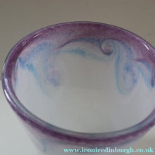 Load image into Gallery viewer, SCOTTISH GLASS. Pale Pastel Colours. Signed VASART Glass Bucket Vase. 7 3/4 inches
