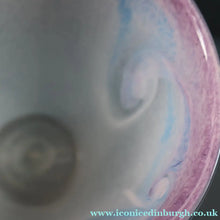 Load image into Gallery viewer, SCOTTISH GLASS. Pale Pastel Colours. Signed VASART Glass Bucket Vase. 7 3/4 inches
