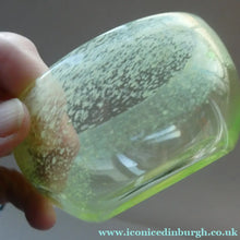 Load image into Gallery viewer, SCOTTISH GLASS. Rare Pair of Simple Small MONART URANIUM Bowls. Each with Monart Labels
