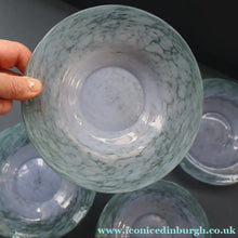Load image into Gallery viewer, SCOTTISH GLASS. Set of FOUR 1950s Vasart Plates with Shallow Dip. 6 3/4 inches (J)
