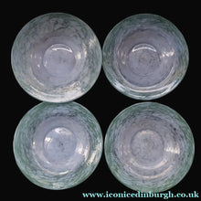 Load image into Gallery viewer, SCOTTISH GLASS. Set of FOUR 1950s Vasart Plates with Shallow Dip. 6 3/4 inches (J)
