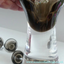 Load image into Gallery viewer, SIX Caithness CANISBAY LARGE Peat Coloured Wine Glasses. Space Age Shape. 5 1/4 inches in height
