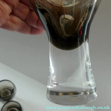 Load image into Gallery viewer, SIX Caithness CANISBAY LARGE Peat Coloured Wine Glasses. Space Age Shape. 5 1/4 inches in height
