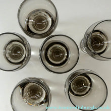 Load image into Gallery viewer, SET OF SIX Caithness CANISBAY Small Brown Coloured Glasses (Peat) Space Age Shape. 4 3/8 inches in height
