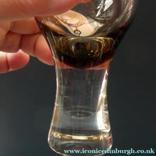 Load image into Gallery viewer, SET OF SIX Caithness CANISBAY Small Brown Coloured Glasses (Peat) Space Age Shape. 4 3/8 inches in height
