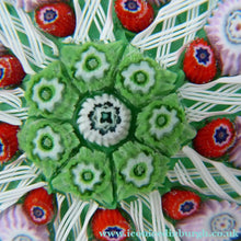 Load image into Gallery viewer, SCOTTISH PAPERWEIGHT. Strathearn Glass Millefiori Canes and Latticino Nine Spokes
