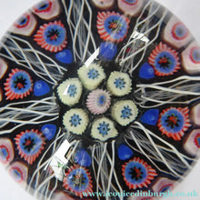 Load image into Gallery viewer, SCOTTISH PAPERWEIGHT. Strathearn Glass with Millefiori Canes and Latticino Eight Spokes
