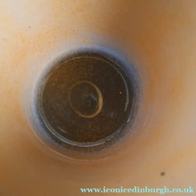 Load image into Gallery viewer, SCOTTISH GLASS. Unusual Orange Colour. Signed VASART Glass Bucket Vase with Gold Aventurine. 7 1/2 inches
