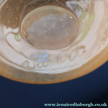 Load image into Gallery viewer, SCOTTISH GLASS. Unusual Orange Colour. Signed VASART Glass Bucket Vase with Gold Aventurine. 7 1/2 inches
