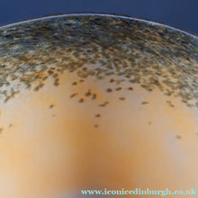 Load image into Gallery viewer, SCOTTISH GLASS. Unusual Orange Colour. Signed VASART Glass Bucket Vase with Gold Aventurine. 7 1/2 inches
