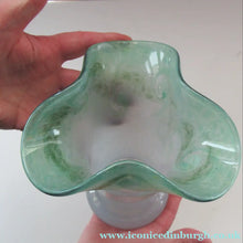 Load image into Gallery viewer, 1950s Scottish Art Glass Vase by Vasart Green
