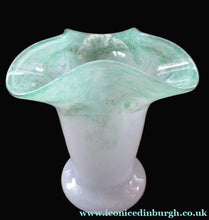 Load image into Gallery viewer, 1950s Scottish Art Glass Vase by Vasart Green
