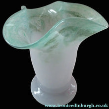 Load image into Gallery viewer, 1950s Scottish Art Glass Vase by Vasart Green
