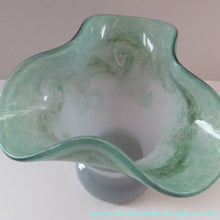 Load image into Gallery viewer, 1950s Scottish Art Glass Vase by Vasart Green
