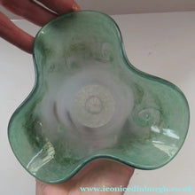 Load image into Gallery viewer, 1950s Scottish Art Glass Vase by Vasart Green
