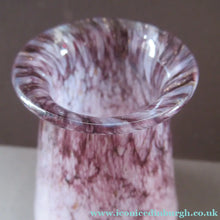 Load image into Gallery viewer, Vintage 1930s Monart Glass Miniature Vase Pink and Black
