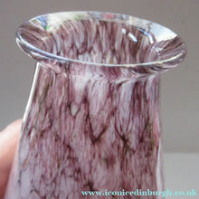 Load image into Gallery viewer, Vintage 1930s Monart Glass Miniature Vase Pink and Black
