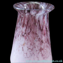 Load image into Gallery viewer, Vintage 1930s Monart Glass Miniature Vase Pink and Black
