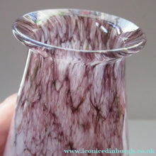 Load image into Gallery viewer, Vintage 1930s Monart Glass Miniature Vase Pink and Black
