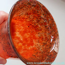 Load image into Gallery viewer, SCOTTISH GLASS: Vintage 1930s Genuine MONART Art Glass Miniature Glass Vase. 5 1/4 inches
