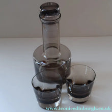 Load image into Gallery viewer, Scottish Glass. Vintage 1960s Caithness PEAT Glass Morven Decanter &amp; Two Large Whisky Tumblers
