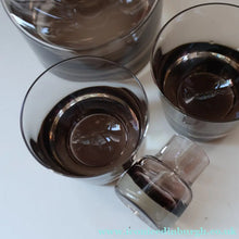 Load image into Gallery viewer, Scottish Glass. Vintage 1960s Caithness PEAT Glass Morven Decanter &amp; Two Large Whisky Tumblers
