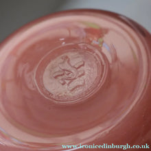 Load image into Gallery viewer, Scottish Glass. Vintage 1960s Strathearn Vase with Tutti Frutti Swirls. Leaping Salmon Mark. 8 inches - British Glass
