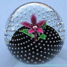 Load image into Gallery viewer, 1970s Scottish Caithness Glass Paperweight Flower in the Rain
