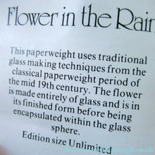 Load image into Gallery viewer, 1970s Scottish Caithness Glass Paperweight Flower in the Rain
