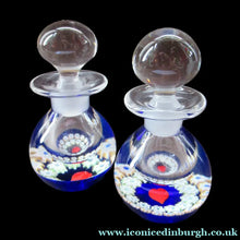 Load image into Gallery viewer, 1980s Caithness Scottish Glass Perfume Bottle Valentine's Love Heart Inclusion Millefiori
