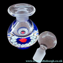 Load image into Gallery viewer, 1980s Caithness Scottish Glass Perfume Bottle Valentine's Love Heart Inclusion Millefiori

