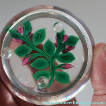 Load image into Gallery viewer, SCOTTISH Limited Edition  (1/10) 2014 Lampwork Paperweight. Pink Roses Design by William Manson Jnr. Signed to the side
