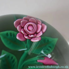 Load image into Gallery viewer, SCOTTISH Limited Edition  (1/10) 2014 Lampwork Paperweight. Pink Roses Design by William Manson Jnr. Signed to the side
