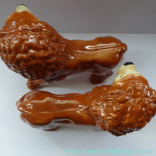 Load image into Gallery viewer, ANTIQUE PAIR of Victorian Standing Staffordshire Style Bo'ness Lions. Large &amp; Substantial Pair in Excellent Condition

