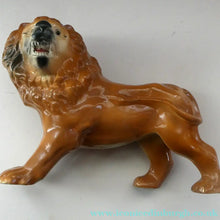 Load image into Gallery viewer, SiNGLE ANTIQUE Victorian Standing Staffordshire Style Bo'ness Lion. Large in Excellent Condition
