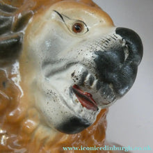 Load image into Gallery viewer, SiNGLE ANTIQUE Victorian Standing Staffordshire Style Bo'ness Lion. Large in Excellent Condition 

