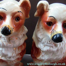 Load image into Gallery viewer, Victorian Bo'ness Chimney Spaniels Dogs Antique Staffordshire Wally Dugs
