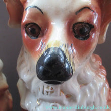 Load image into Gallery viewer, Victorian Bo'ness Chimney Spaniels Dogs Antique Staffordshire Wally Dugs
