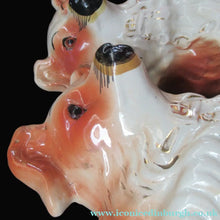 Load image into Gallery viewer, Victorian Bo'ness Chimney Spaniels Dogs Antique Staffordshire Wally Dugs
