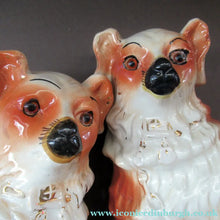 Load image into Gallery viewer, SCOTTISH POTTERY Antique Dogs: VICTORIAN - Bo'ness Pottery Pair of Large Upright Spaniels, c 1900
