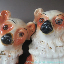 Load image into Gallery viewer, Victorian Bo'ness Chimney Spaniels Dogs Antique Staffordshire Wally Dugs
